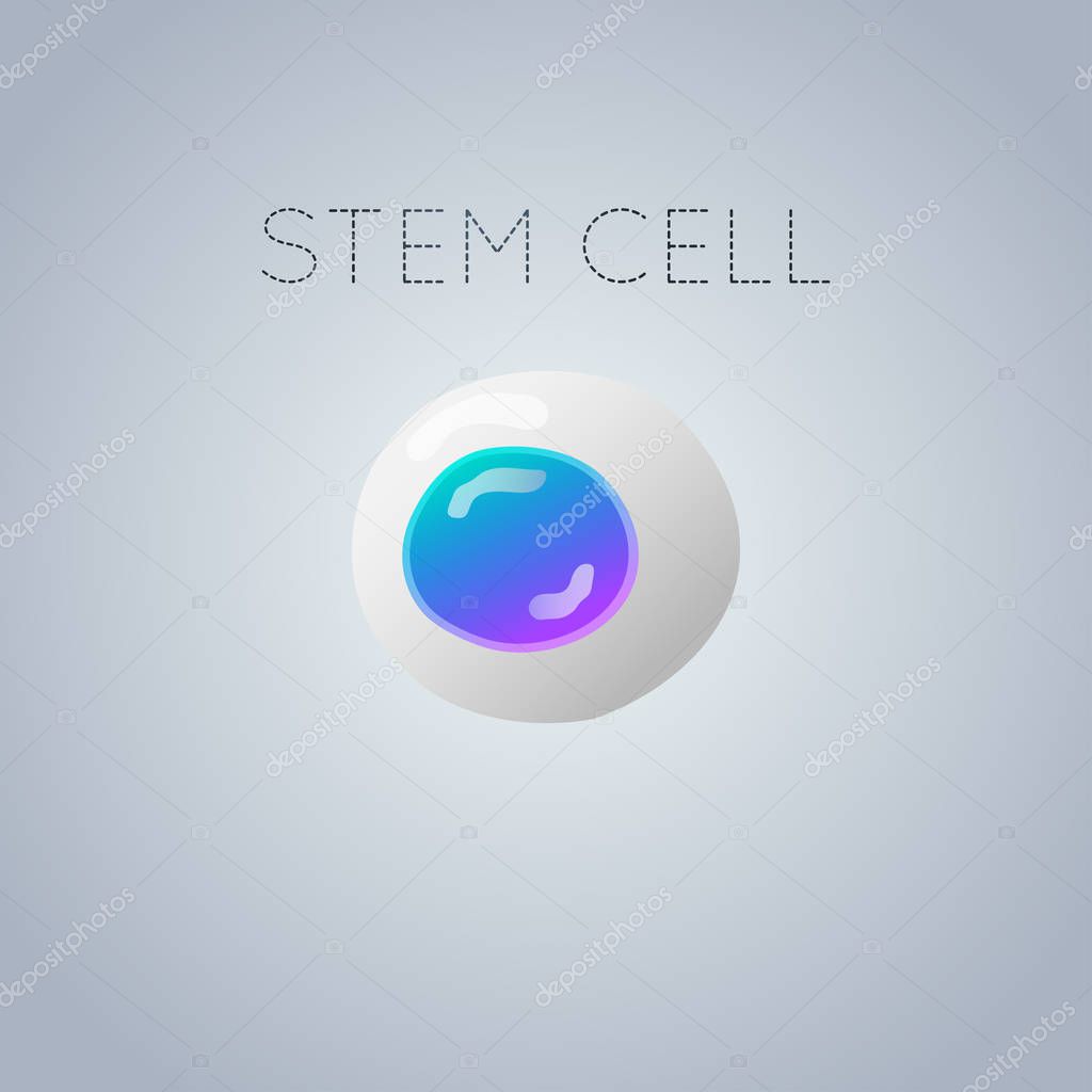 Stem cell logo icon design, medical vector illustration
