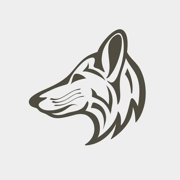 Red Fox Logo Typ Design Ikon — Stock vektor