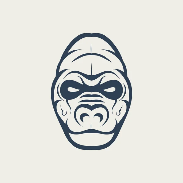 Gorila Logo Icono de diseño ilustración — Vector de stock
