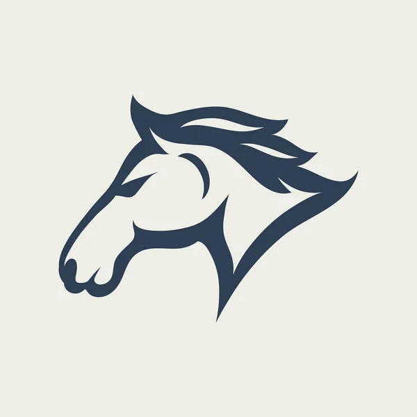 Ilustrasi ikon pendesain kuda Logo - Stok Vektor