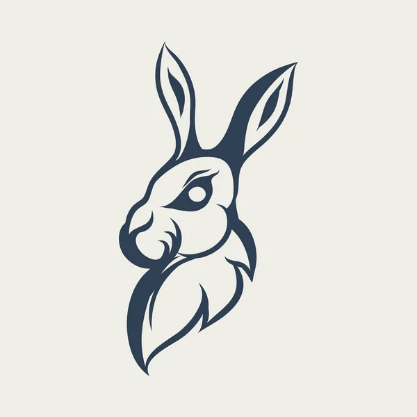 Иконка с логотипом кролика — стоковый вектор