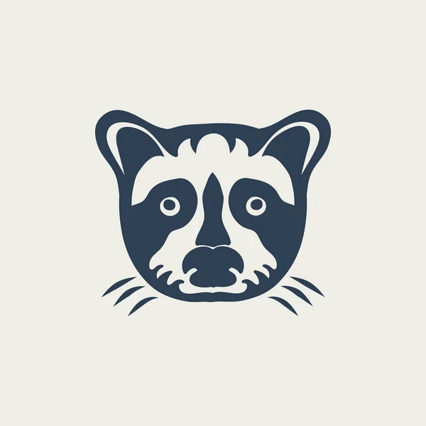 Raccoon Logo Design icon illustration — Stock Vector