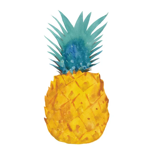 Akwarela soczyste ananasy — Zdjęcie stockowe