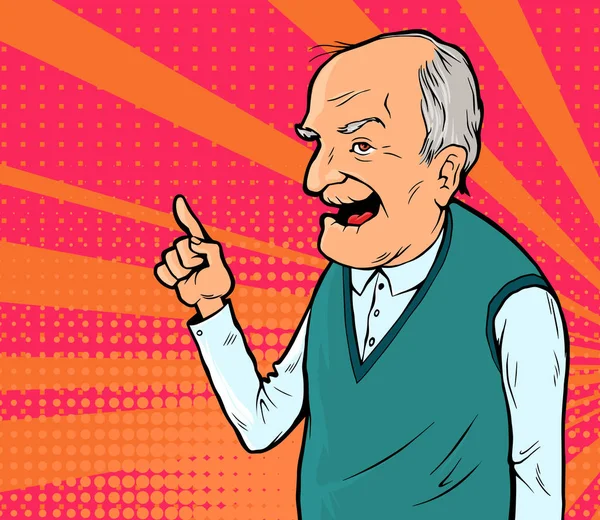yükseltilmiş bir parmak ile adam