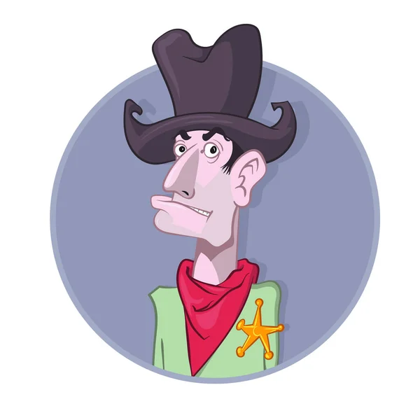 Illustration of sheriff — Stock Vector