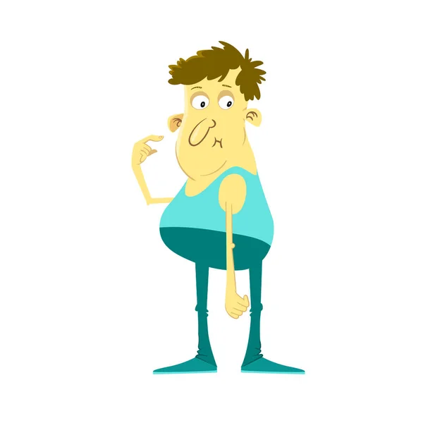 Perplexed man illustration — Stock Vector