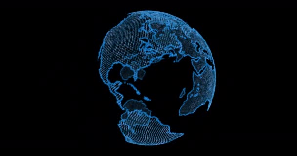 Концепция Фонового Цикла Анимации Globe — стоковое видео