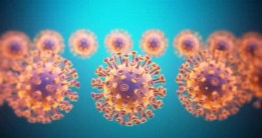 Coronavirus covid-19 arkaplan döngüsünün animasyonu