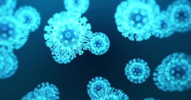 Coronavirus covid-19 arkaplan döngüsünün animasyonu