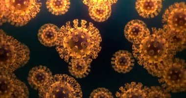Coronavirus covid-19 arkaplan döngüsünün animasyonu