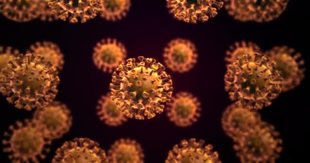 Coronavirus Covid 19背景环的动画化 — 图库视频影像