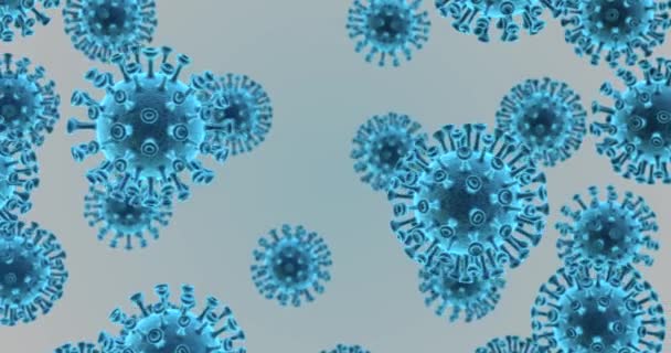 Coronavirus Covid Arkaplan Döngüsünün Animasyonu — Stok video