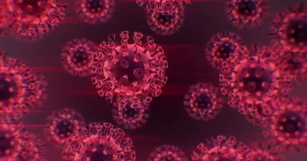 コロナウイルスのアニメーション Covid 19バックグラウンドループ — ストック動画