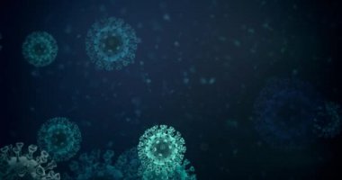 Coronavirus covid-19 arkaplan döngüsünün animasyonu
