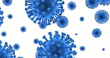 Coronavirus covid-19 arkaplan döngüsünün animasyonu