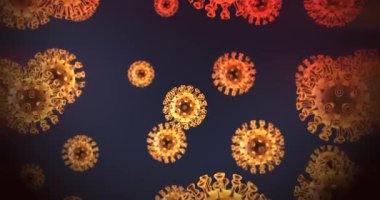 Coronavirus covid-19 arkaplan döngüsünün animasyonu