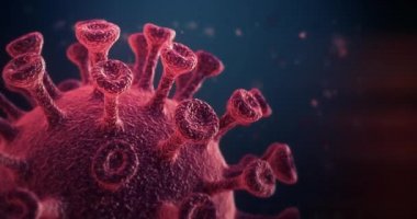 Coronavirus covid-19 arkaplan döngüsünün animasyonu