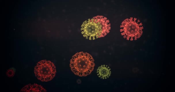 Animering Coronavirus Covid Bakgrund Loop — Stockvideo