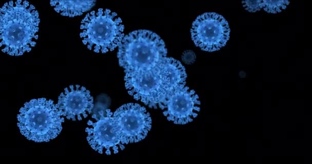 Coronavirus Covid Háttér Hurok Animációja — Stock videók