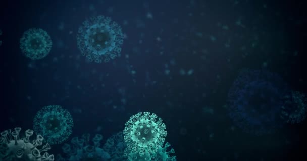 Animación Coronavirus Covid Bucle Fondo — Vídeos de Stock