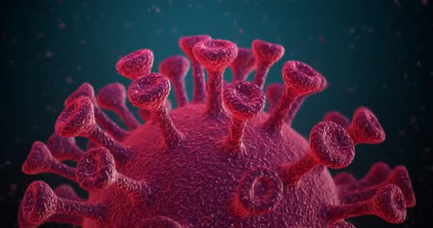 Animatie Van Het Coronavirus Covid Achtergrondlus — Stockvideo