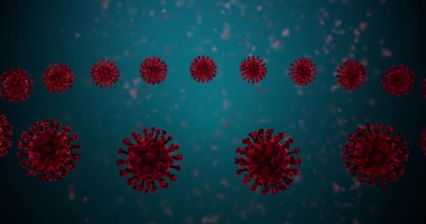 Coronavirus Covid Háttér Hurok Animációja — Stock videók