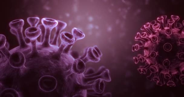 コロナウイルスのアニメーションコンセプトの背景ループ — ストック動画