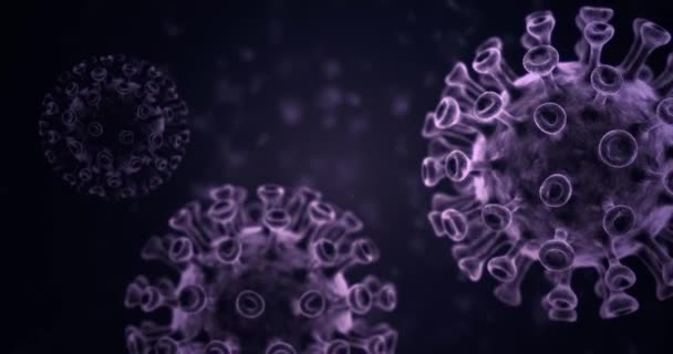 Coronavirus Animação Conceito Fundo Loop — Vídeo de Stock