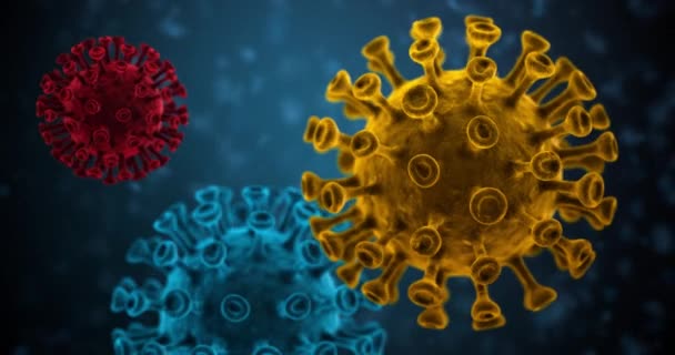 Coronavirus Animation Koncept Bakgrund Loop — Stockvideo