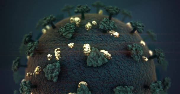 Coronavirus Animasyon Kavramı Arka Plan Döngüsü — Stok video