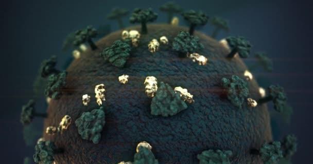 Concepto Animación Coronavirus Bucle Fondo — Vídeos de Stock