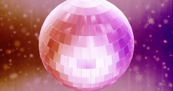 Animation Der Discoball Hintergrundschleife — Stockvideo