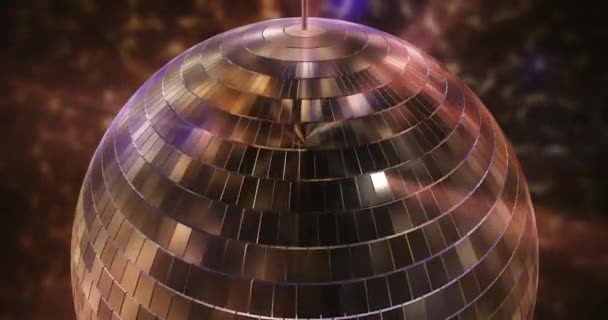 Animatie Van Discoball Achtergrond Lus — Stockvideo