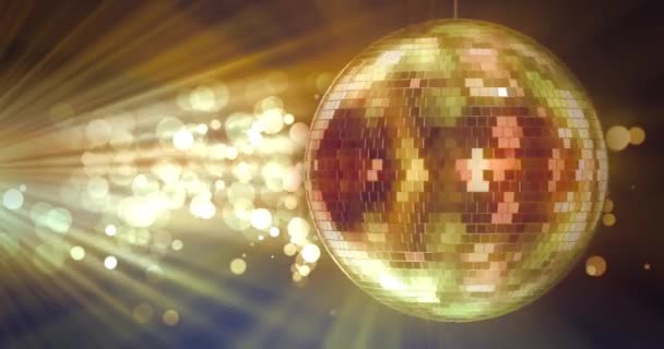 Animation Der Discoball Hintergrundschleife — Stockvideo