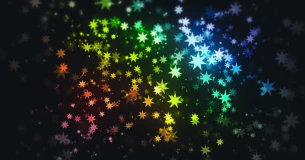 Decoración Estrellas Animación Bucle Fondo — Vídeos de Stock