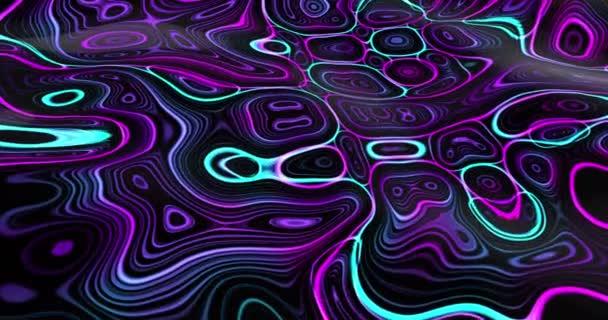 Animação Fundo Abstrato Ondas Coloridas — Vídeo de Stock