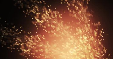 Büyüyen çiçek konseptinin soyut animasyonu