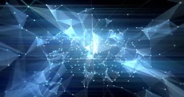 Teknoloji pleksus kavram döngüsü arka planının animasyonu
