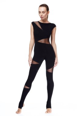 Güzel seksi sarışın kadın mükemmel atletik vücut yoga, egzersiz ve fitness, meşgul yol sağlıklı bir yaşam tarzı giyinmiş rahat rahat giysiler içinde poz dengede duran meditasyon rahatlatır..