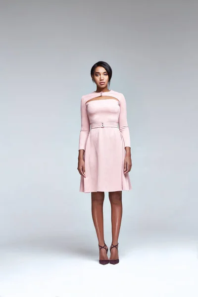 Piękna Kobieta Biznesu Styl Kolekcji Strona Mody Ubrania Sukienka Dorywczo — Zdjęcie stockowe
