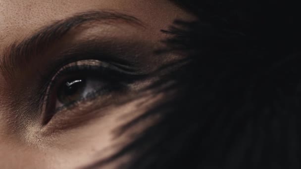 Tvář Žena Detail Modelu Kůže Péče Kosmetika Dekorativní Kosmetika Jemně — Stock video