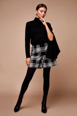 Seksi güzel moda kadın kısa kazak trend giysiler colle giymek