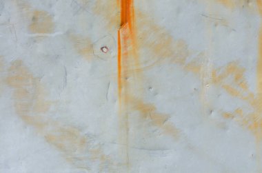 Paslı çizgiler ve kurşun deliği sac arka plan görüntüsü üzerinde