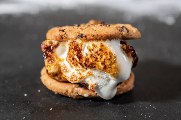 Ángulo Descendente Chocolate Chip Cookie Smore —  Fotos de Stock