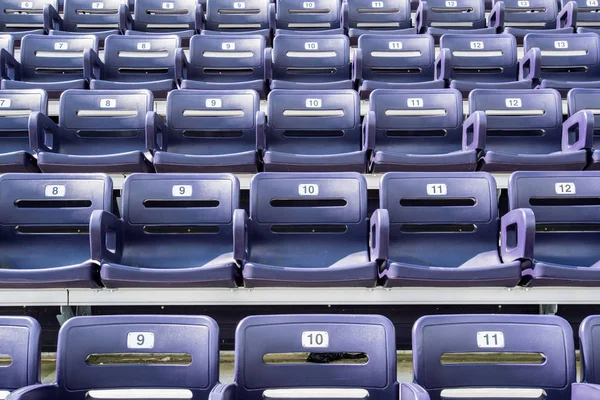 Asiento Estadio Púrpura Recto Con Números — Foto de Stock