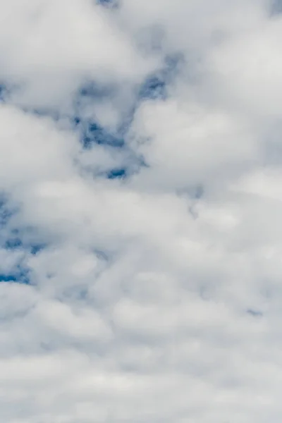 Puffy White Clouds Bright Blue Sky Vertical Background Image — Stok Foto