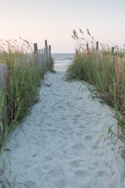 Yol üzerinde Dunes erken sabah