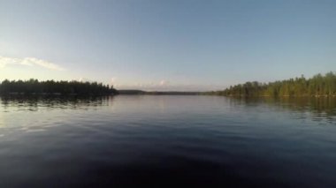 Yağmurlu göl Minnesota yumuşak su genelinde tekne