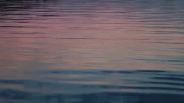 Yağmurlu Göl Günbatımı Dalgalar — Stok video