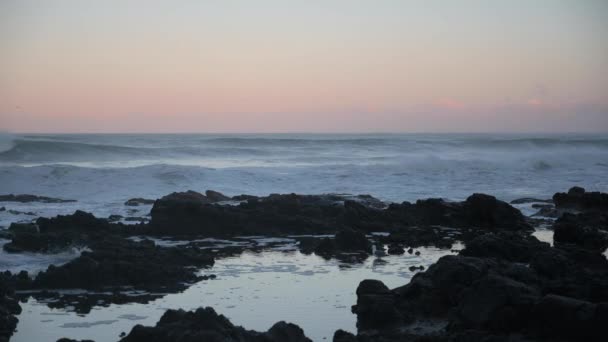 Vagues Éclatent Travers Thors Bien Long Côte Oregon — Video